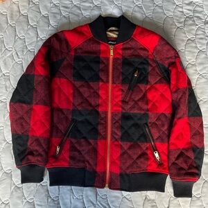EUC Eddie Bauer Flannel Bomber